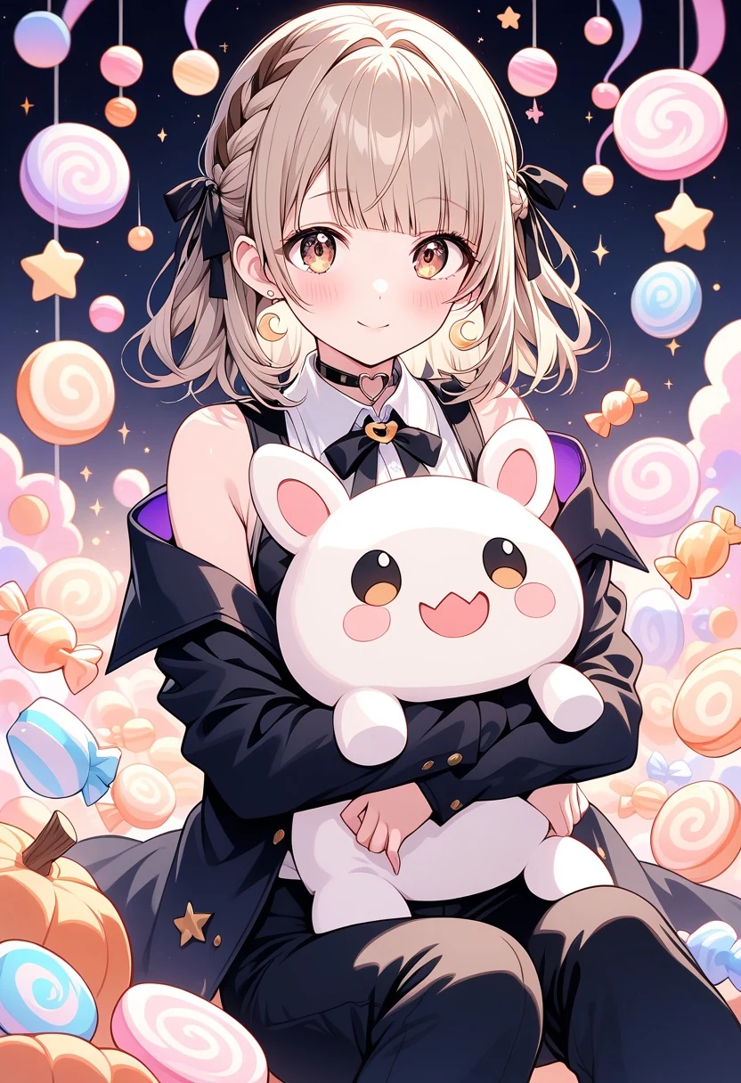 ぬいぐるみを抱えるゆきのん