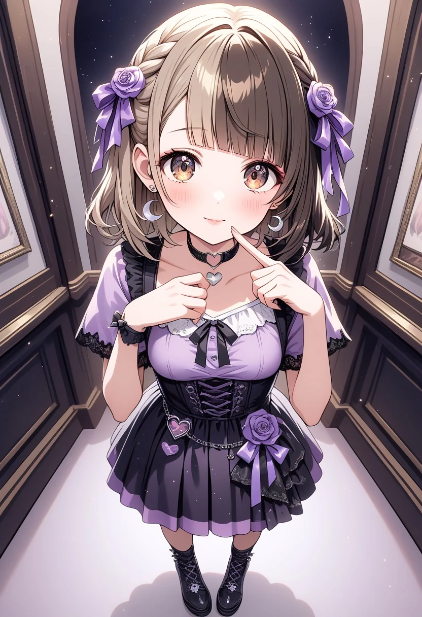 紫と黒の衣装のゆきのん