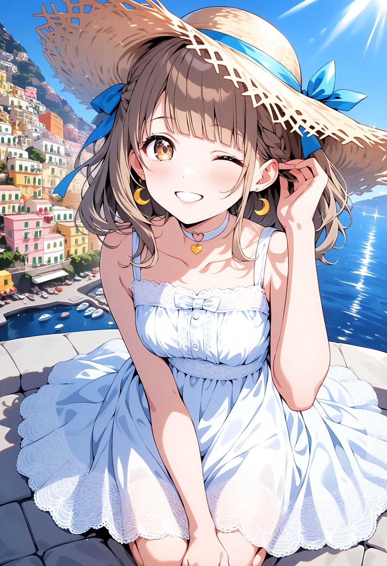 夏のワンピース姿のゆきのん